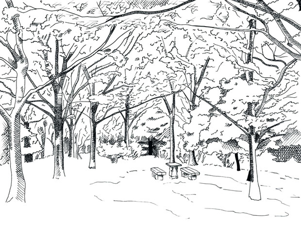 公園 風景 イラスト Htfyl