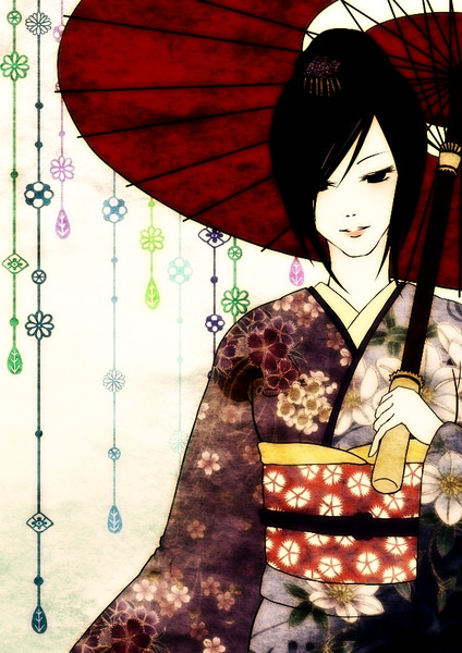 蛇の目傘 ニコニコ静画 イラスト