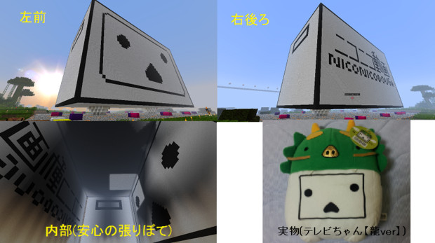 Minecraftでニコニコテレビちゃんを作ってみた 途中経過 ケイキ さんのイラスト ニコニコ静画 イラスト