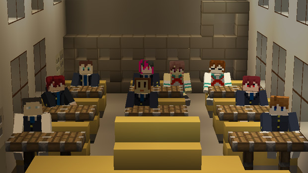 Minecraft クラフターさん達でマイクラ学園 野良牛 バファムート さんのイラスト ニコニコ静画 イラスト