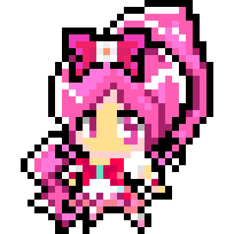 キュアブロッサムをドット絵で描いてみた