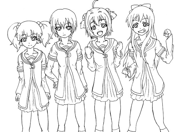 ペン入れ ゆるゆり 四人集 なべっち さんのイラスト ニコニコ静画 イラスト