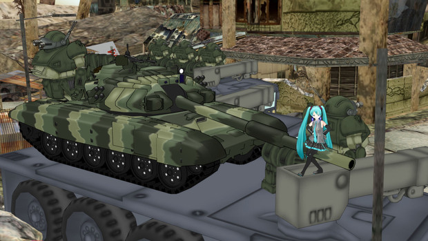 T-90 ATカラー風迷彩、正面側