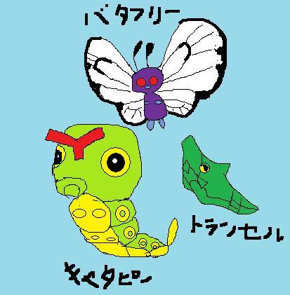 キャタピー バタフリーついでにトランセル オスト さんのイラスト ニコニコ静画 イラスト