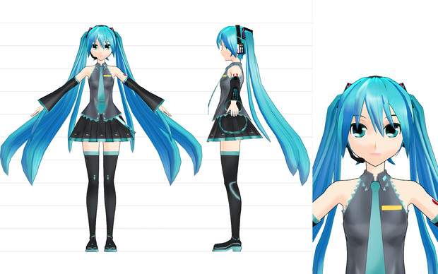 有理式初音ミク公式服13 Mmd好きだった人 さんのイラスト ニコニコ静画 イラスト