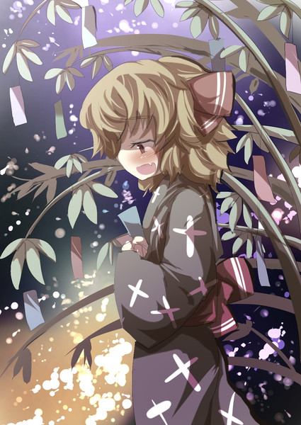 七夕 何故か今日はルーミアはおしとやかだ がおー まどオンｉｎ率 さんのイラスト ニコニコ静画 イラスト