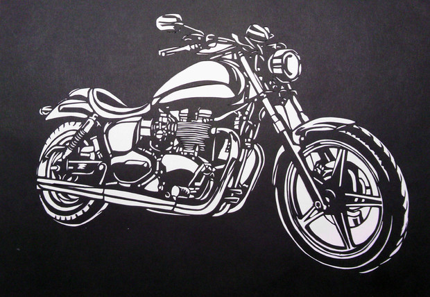 切り絵 トライアンフ バイク うと さんのイラスト ニコニコ静画 イラスト