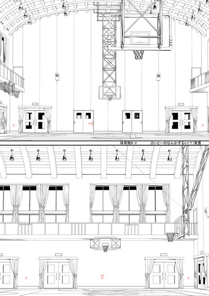 背景素材 体育館b 2 さいとー さんのイラスト ニコニコ静画 イラスト