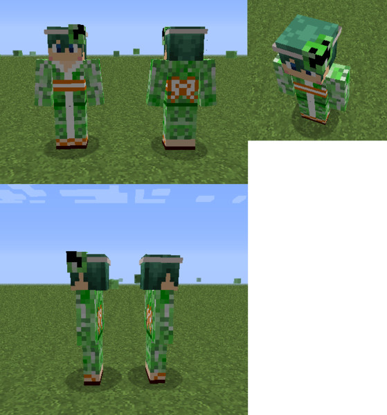 Minecraft クリーパー浴衣 野良牛 バファムート さんのイラスト ニコニコ静画 イラスト