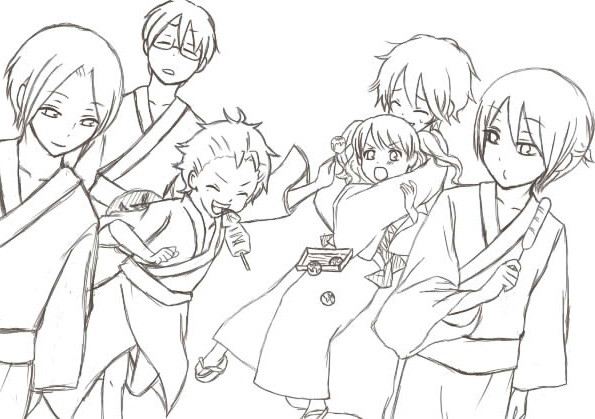 君と僕 夏祭り 線画 白瀬 さんのイラスト ニコニコ静画 イラスト