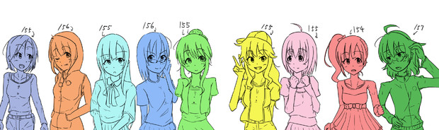 アイドルの背比べ あるふれっど さんのイラスト ニコニコ静画 イラスト