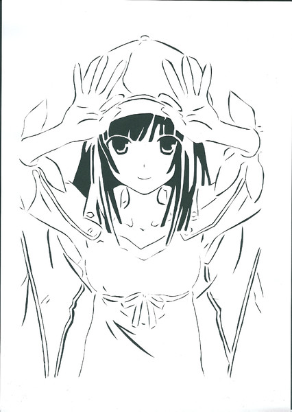 切り絵 千石撫子2 いさむ さんのイラスト ニコニコ静画 イラスト