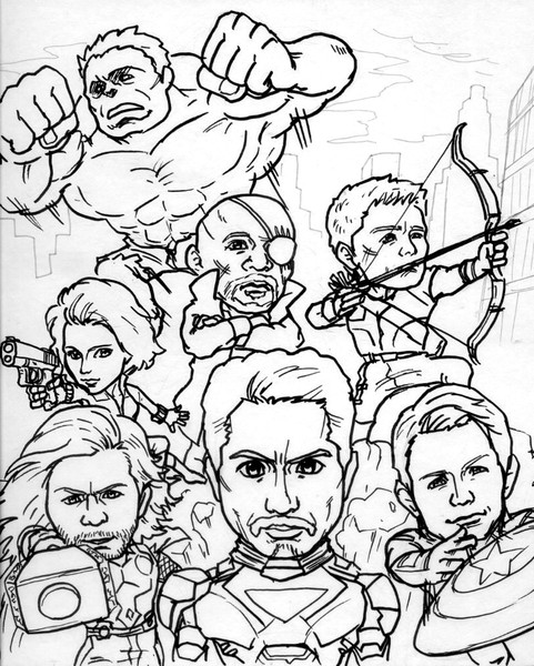 アベンジャーズ塗り絵 たけし さんのイラスト ニコニコ静画 イラスト