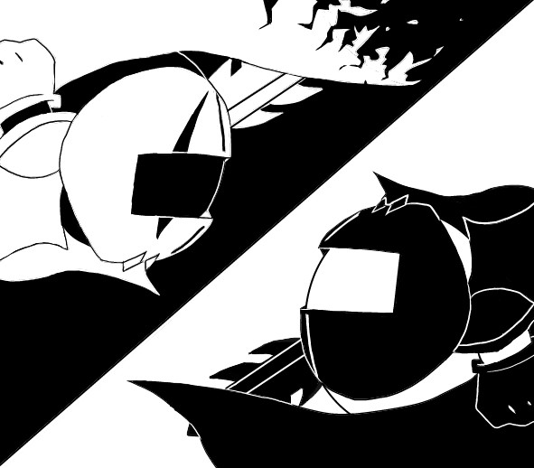 白と黒 影絵 きりん さんのイラスト ニコニコ静画 イラスト