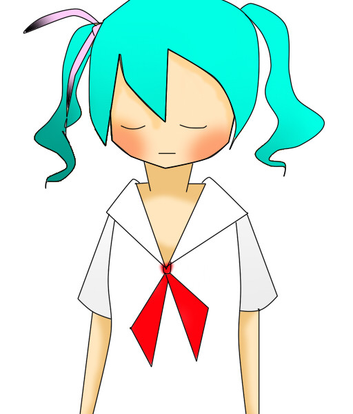 目を閉じる女の子 Nanan さんのイラスト ニコニコ静画 イラスト