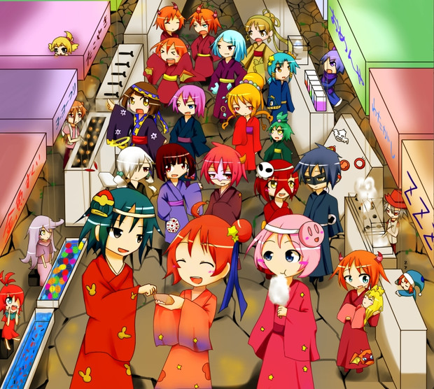 擬カビで夏祭り Mikimiki さんのイラスト ニコニコ静画 イラスト