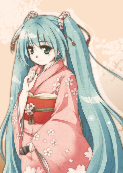 着物ミク ニコニコ静画 イラスト