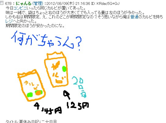 にゃんるの夏休み絵日記 ２０日目 さぶちょん さんのイラスト ニコニコ静画 イラスト