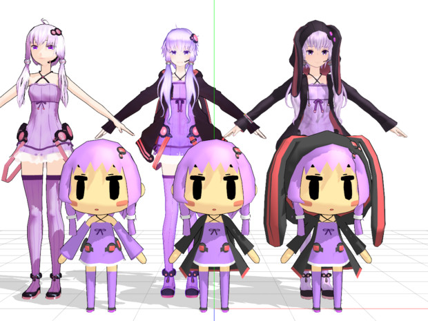 だばぁゆかりセット 正面 Mmdモデル配布 伊勢 照美 さんのイラスト ニコニコ静画 イラスト