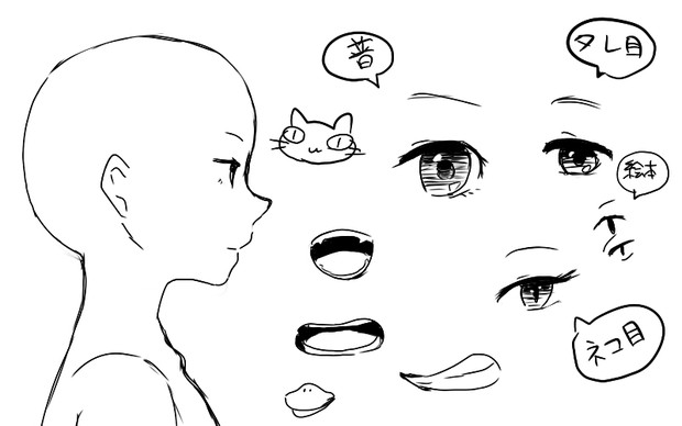 横顔と目と口 間透 さんのイラスト ニコニコ静画 イラスト