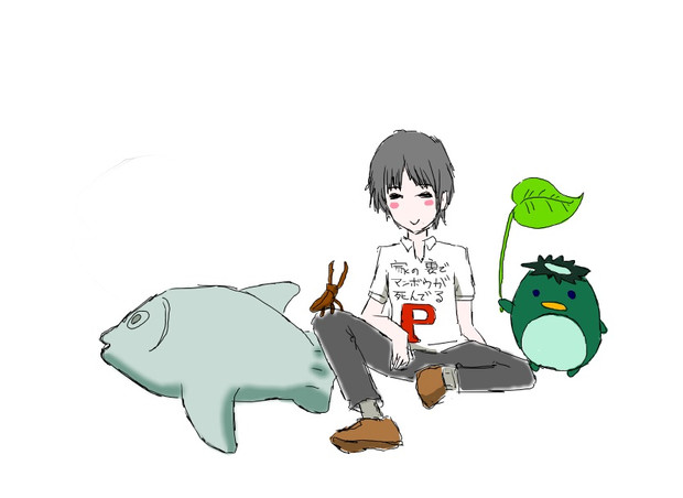 家の裏でマンボウが死んでるp Hachi さんのイラスト ニコニコ静画 イラスト