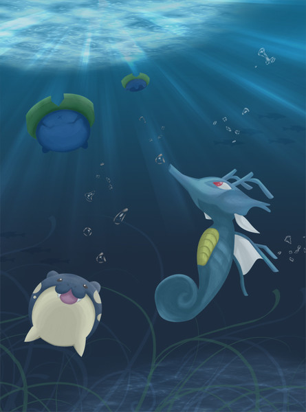 【暑さ対策】海底のポケモンたち【できてますか？】