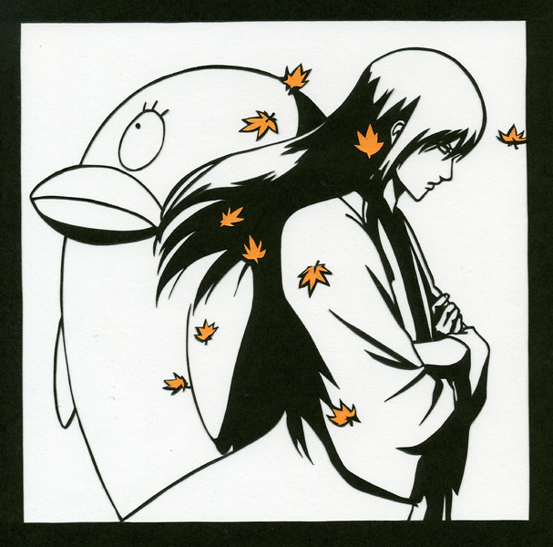 切り絵】桂小太郎&エリザベス/銀魂 / おかつ さんのイラスト 切り絵】桂小太郎&エリザベス/銀魂 / おかつ さんのイラスト
