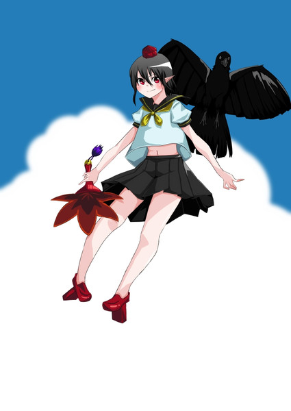 烏天狗の女の子 Ito さんのイラスト ニコニコ静画 イラスト