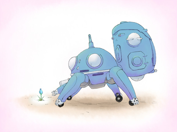 タチコマと花 しげるノ助 さんのイラスト ニコニコ静画 イラスト