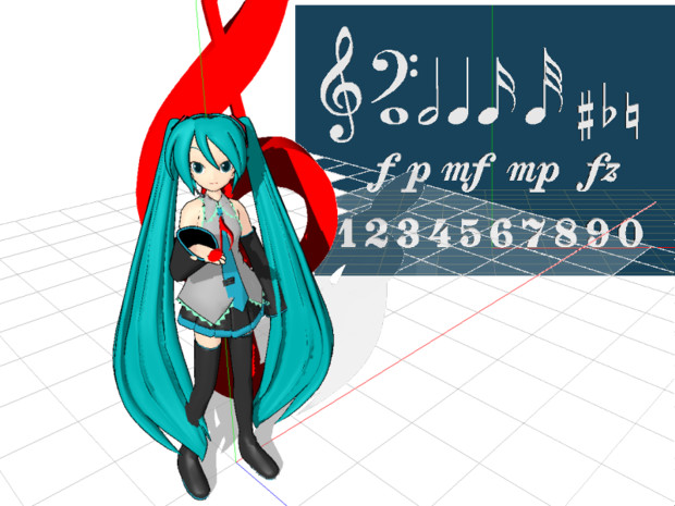 音楽記号 Mmdアクセサリ ぴにょん さんのイラスト ニコニコ静画 イラスト