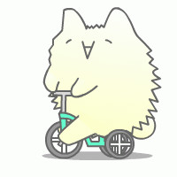 【GIFアニメ】もっさりさん三輪車
