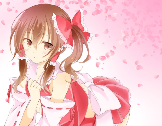 サイドポニー霊夢 紅花 さんのイラスト ニコニコ静画 イラスト