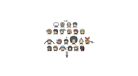 日常キャラ 一部 をドット絵で描いてみた サイズ調整 キャラ増やしver ゆうじ さんのイラスト ニコニコ静画 イラスト