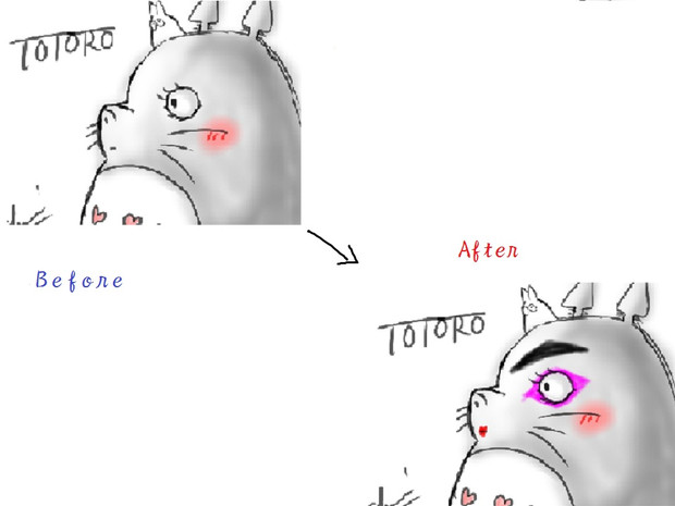 トトロのｂｅｆｏｒｅ ａｆｔｅｒ チャリンコ さんのイラスト ニコニコ静画 イラスト