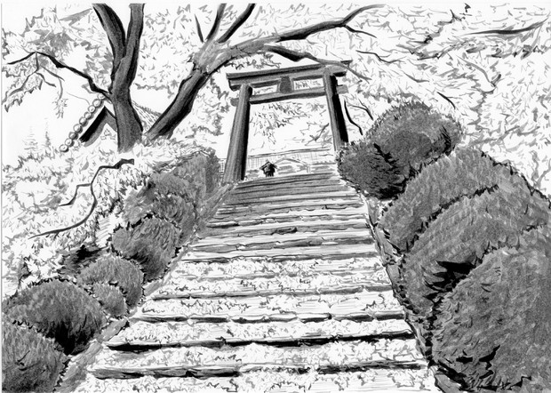 洩矢神社をイメージして描いてみた ｃｖｓ さんのイラスト ニコニコ静画 イラスト