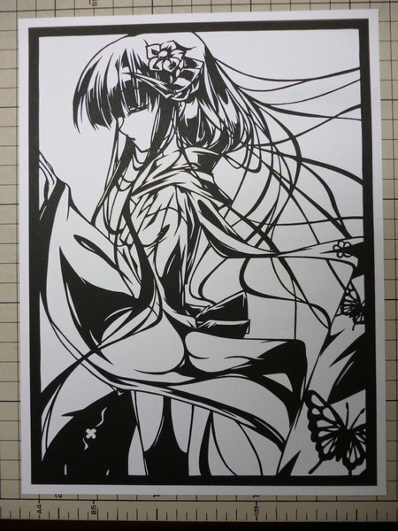 切り絵原画1 2 妖狐 僕ss バシ さんのイラスト ニコニコ静画 イラスト