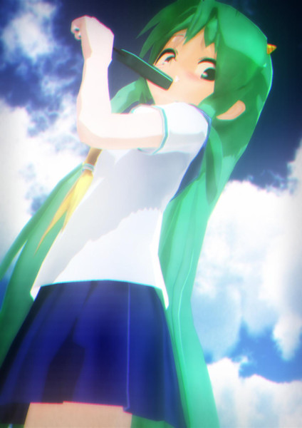 Mmd アイス食べる ラムちゃんセーラー服 夏 Ver エリアル さんのイラスト ニコニコ静画 イラスト