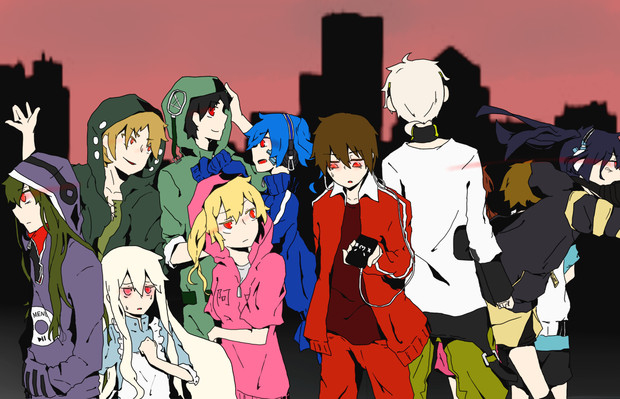 塗ってみた 少年少女 前を向く 赤目 とおじぃ さんのイラスト ニコニコ静画 イラスト