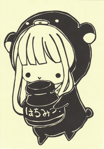 はちみつ子 切り絵ver はちみつ さんのイラスト ニコニコ静画 イラスト