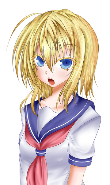 金髪で碧眼の女子高生っていいよね エーミール さんのイラスト ニコニコ静画 イラスト