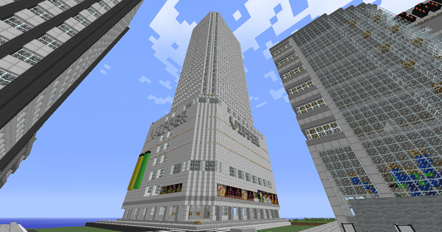Minecraft 駅前複合施設 ショッピングセンターｖｉｐper シティホテル億天閣 デブングル さんのイラスト ニコニコ静画 イラスト