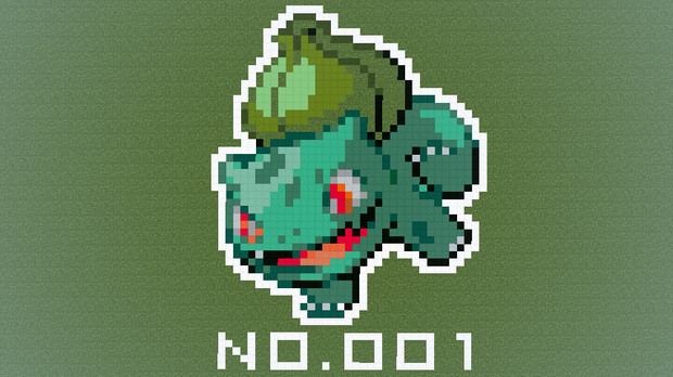 マイクラ ポケモン図鑑no 001 ドット絵 のむちょん さんのイラスト ニコニコ静画 イラスト