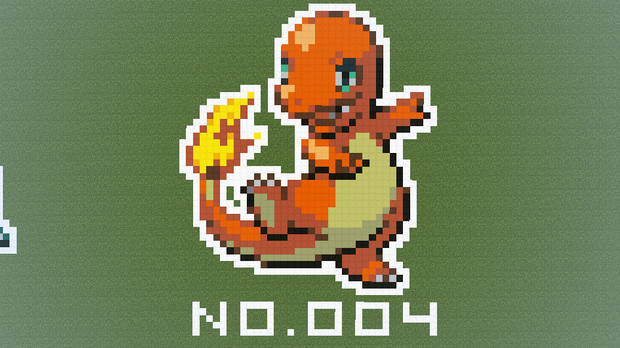 マイクラ ポケモン図鑑no 004 ドット絵 のむちょん さんのイラスト ニコニコ静画 イラスト