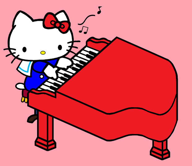キティ ピアノのおけいこ 完成 せりる さんのイラスト ニコニコ静画 イラスト