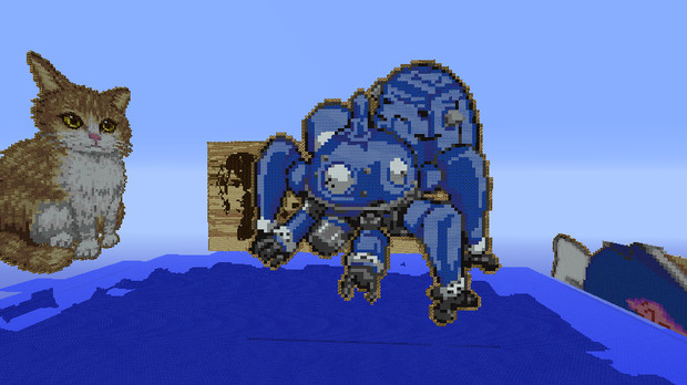 Minecraft タチコマ ドット絵 赤崎 さんのイラスト ニコニコ静画 イラスト