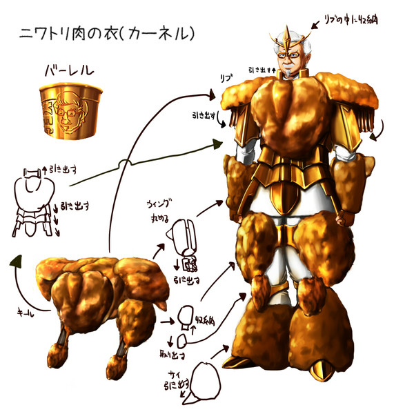 肉の衣　装着図