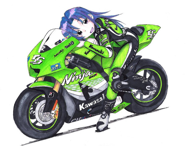 Kawasaki ZX-RR / 西宮真琴 さんのイラスト - ニコニコ静画