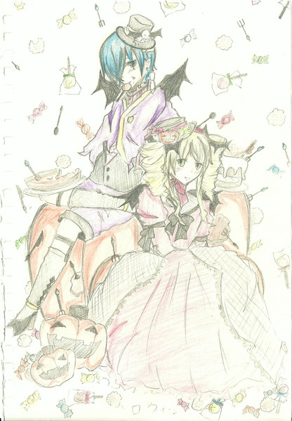 ハロウィーン黒執事 紫メガネ さんのイラスト ニコニコ静画 イラスト