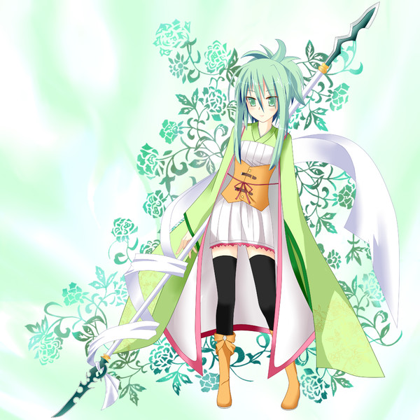 緑色な双槍の魔法少女 背景追加var 月芹 さんのイラスト ニコニコ静画 イラスト