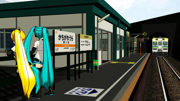 【MMD】ローカル線の駅とか作り中